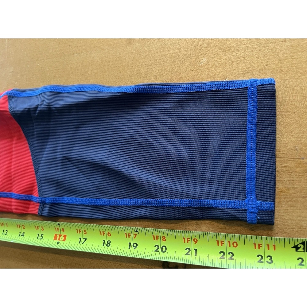 Wilo the Label Women's Ribbed 7/8 Leggings Cobalt Blue Red Size S Small Run Yoga - Picture 5 of 9